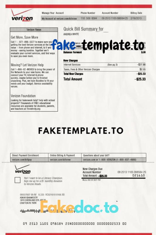 Verizon Service Utility Bill Psd Template : Verizon Service Utility Verizon Service Utility Bill Psd Template : Verizon Service Utility